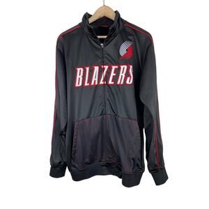 Majestic Men's Size LT Black NBA Portland Trail Blazers Track Jacket